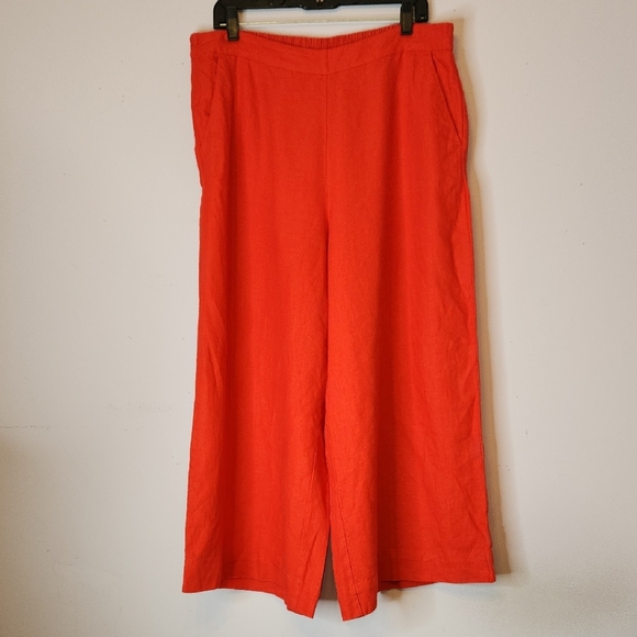 Chico's Pants - CHICO'S 100% Linen Womens Wide-Leg Pants, Size 14